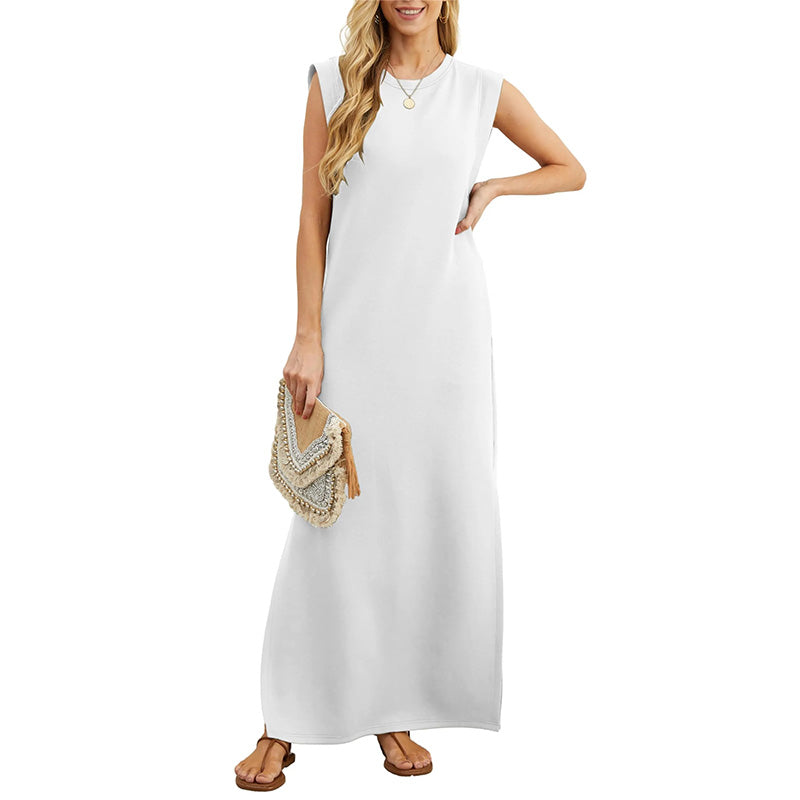 Emma | Faltenfreies, fließendes langes Kleid