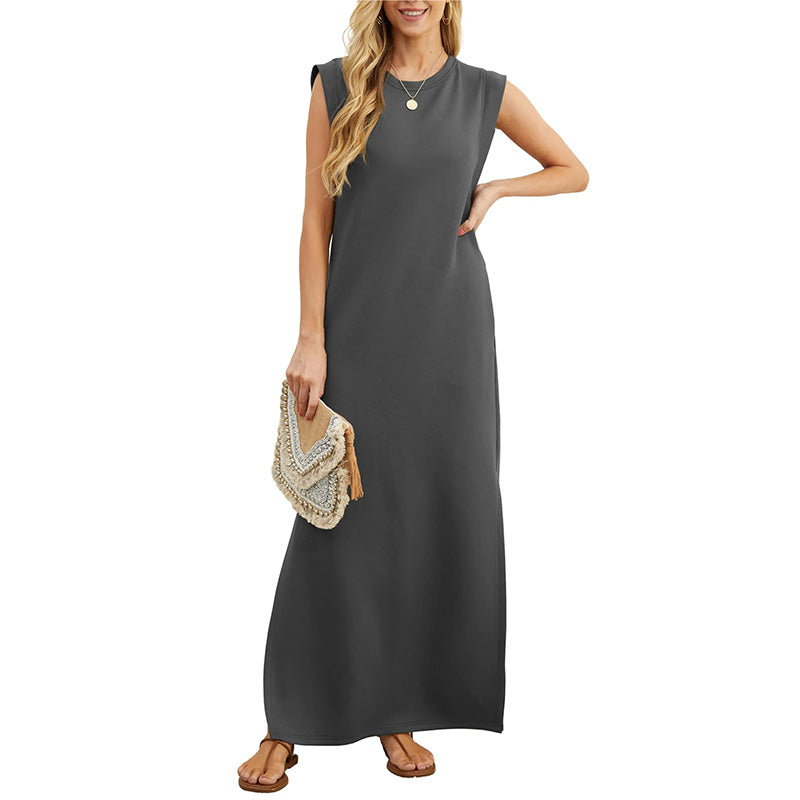 Emma | Faltenfreies, fließendes langes Kleid