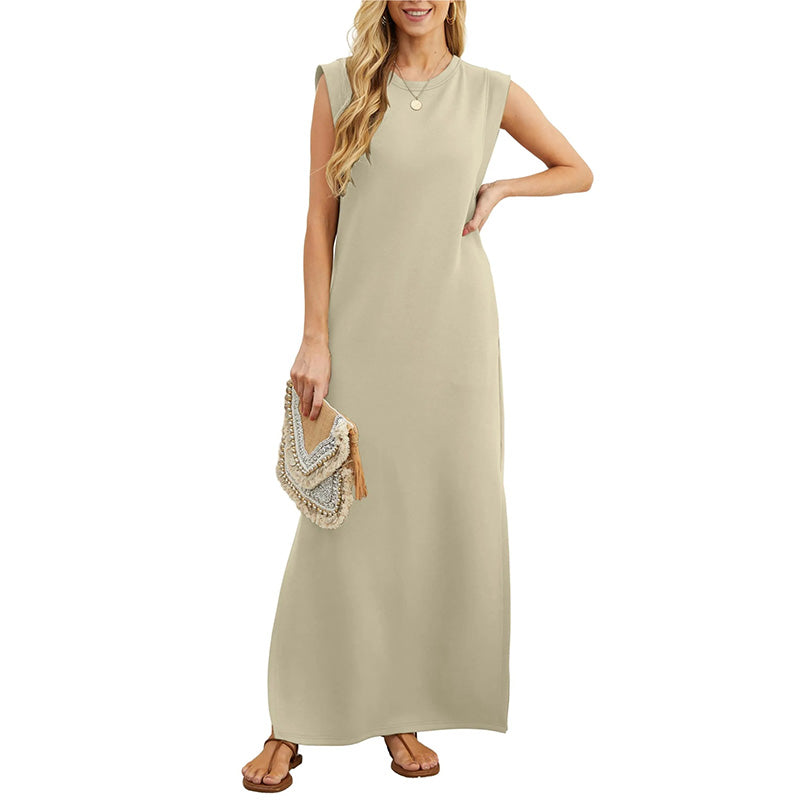 Emma | Faltenfreies, fließendes langes Kleid