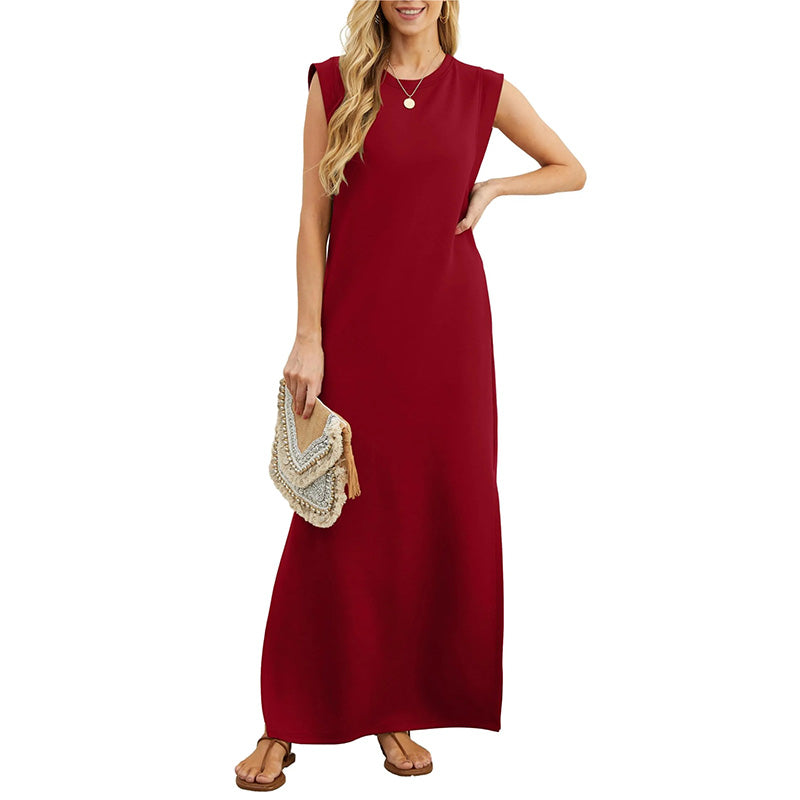 Emma | Faltenfreies, fließendes langes Kleid